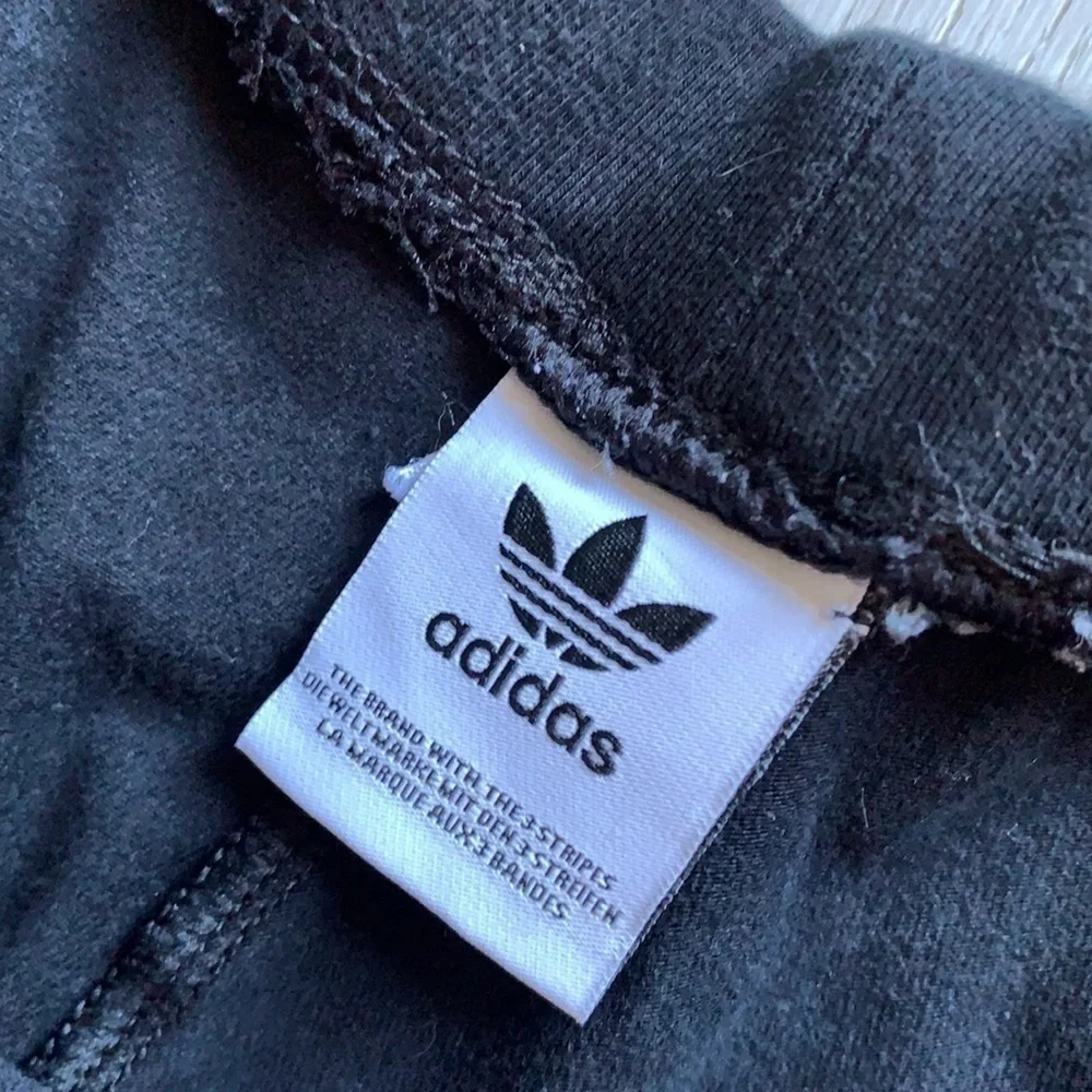 Adidas Three Stripe Black and White Leggings logo embroidered cotton casual S‎ - Picture 7 of 10